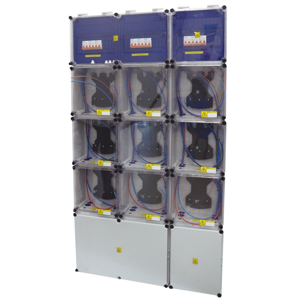 Gabinete p/9 medidores monofasicos c/tm s/dif - Conextube