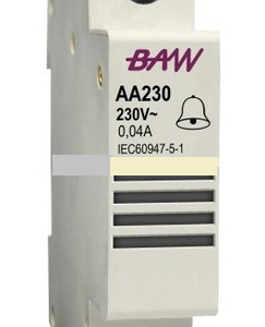 Campanilla 230V 1 módulo para riel DIN