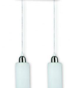 Colgante acero 2 luces