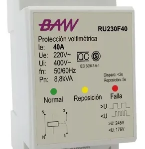 Protector de tensión 2 polos 220V 40A