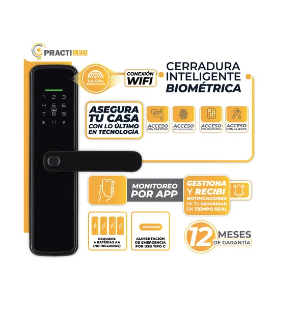 Cerradura inteligente biométrica - Practiled