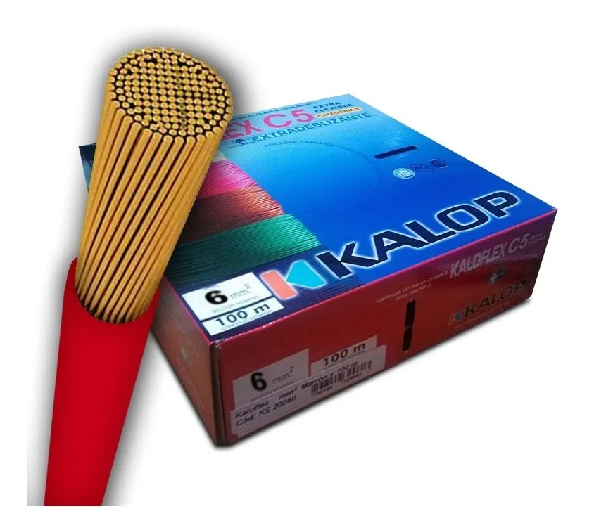 Cable unipolar antiflama 6mm x 100m C5 Kalop